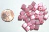 30 6mm Dark Pink Fiber Optic Cubes